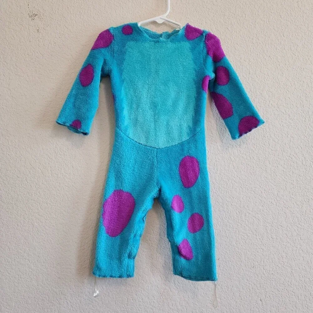 Disney Monsters Inc Sully Furry Fuzzy One Piece Costume NO TAIL/MASK 12-18M